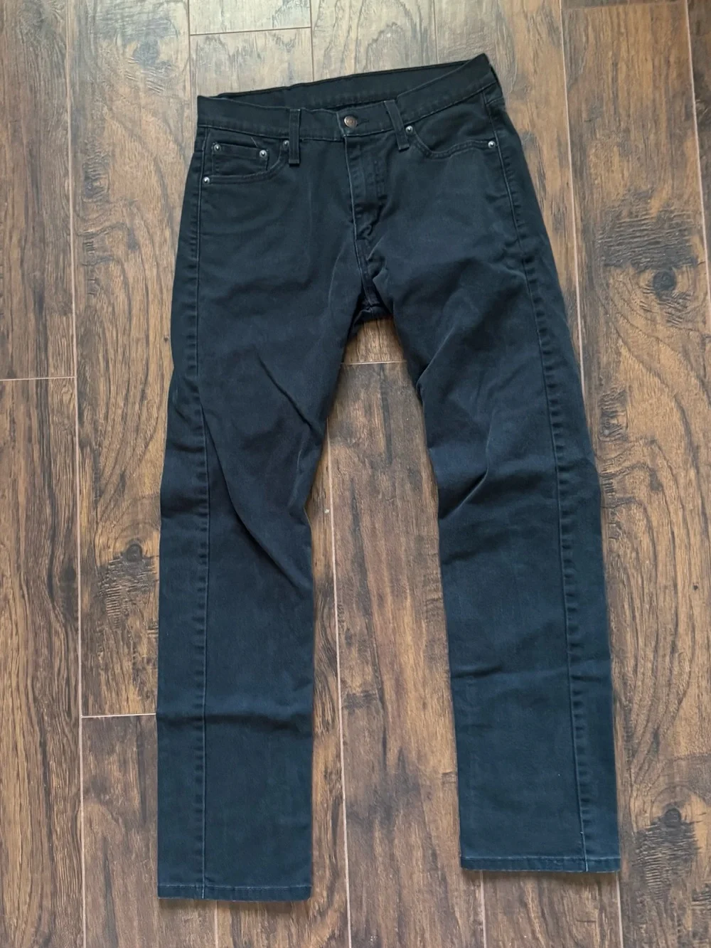 Levi's 513 Black Slim Straight Jeans